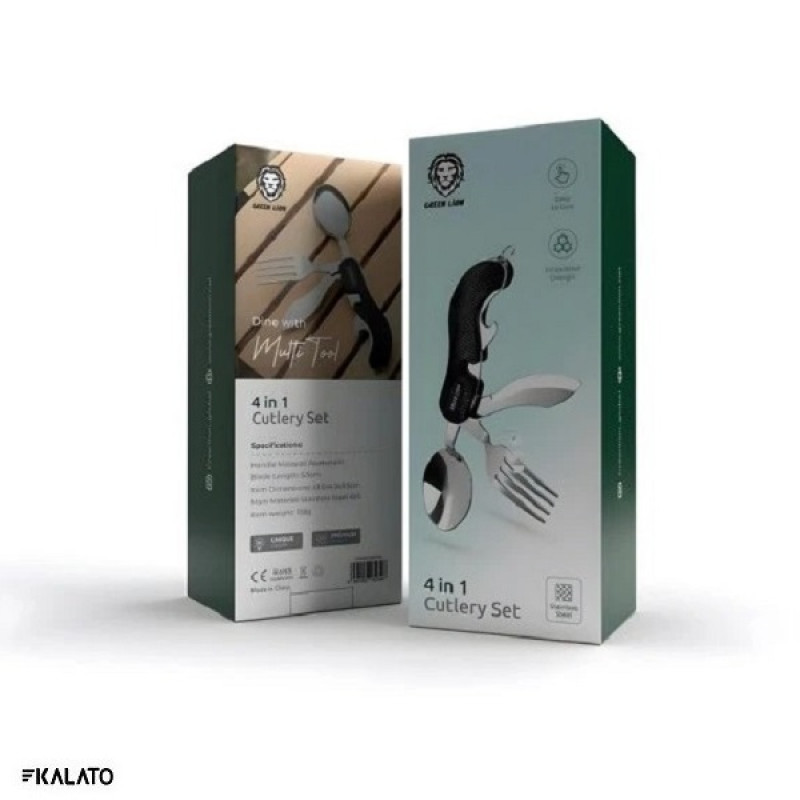خرید و قیمت ست قاشق و چنگال مسافرتی گرین لاین GN4IN1CSETBK