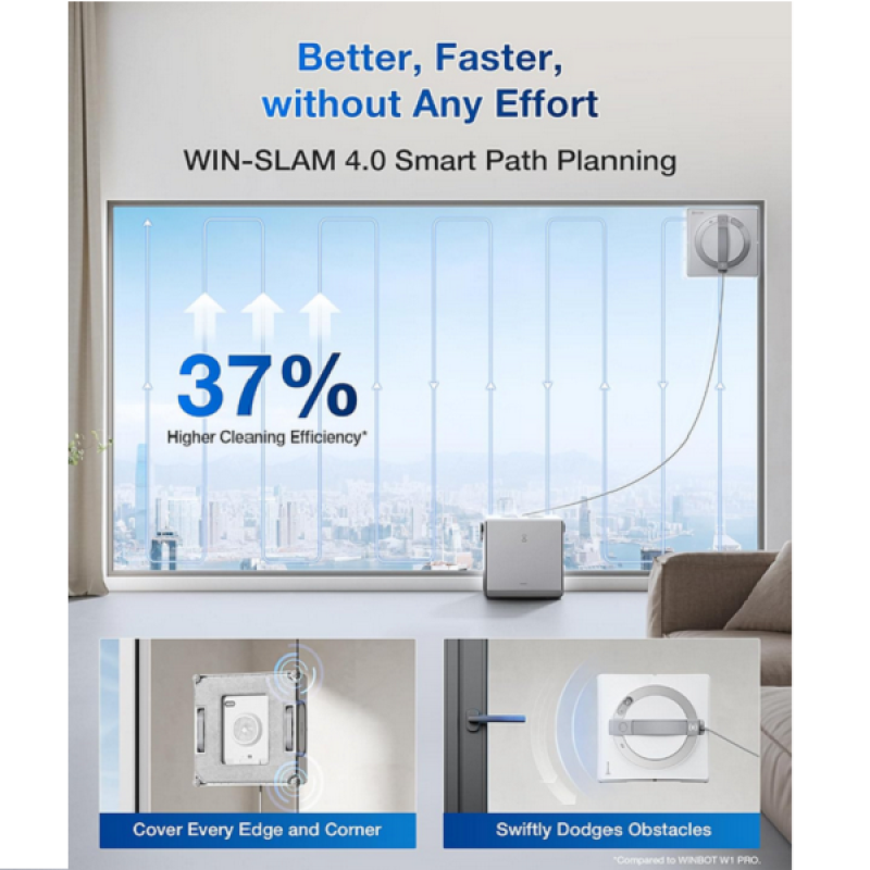 خرید و قیمت ربات شیشه پاک کن اکووکس مدل Winbot W2 Pro Omni