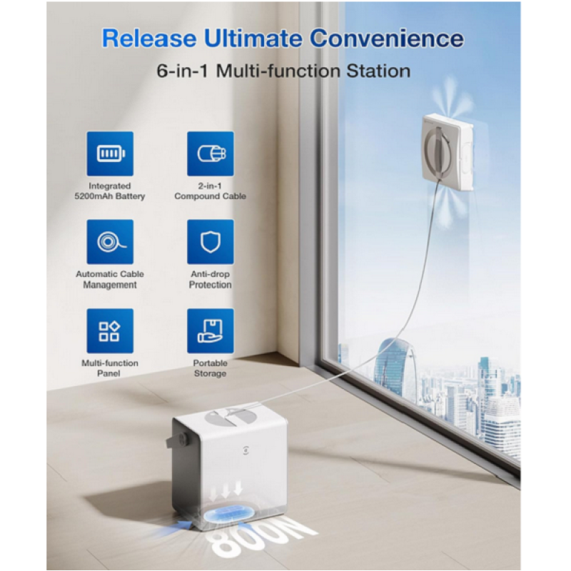 خرید و قیمت ربات شیشه پاک کن اکووکس مدل Winbot W2 Pro Omni