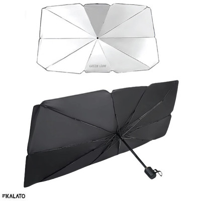 خرید و قیمت  چتر آفتاب‌ گیر شیشه جلو خودرو گرین لاین مدل GNCRWNDUMPBK