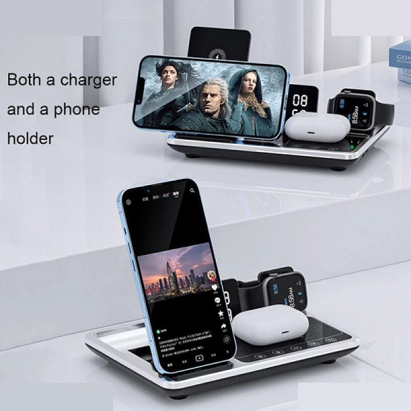 خرید و قیمت شارژر بی سیم گرین لاین مدل Charging Station 4 in 1