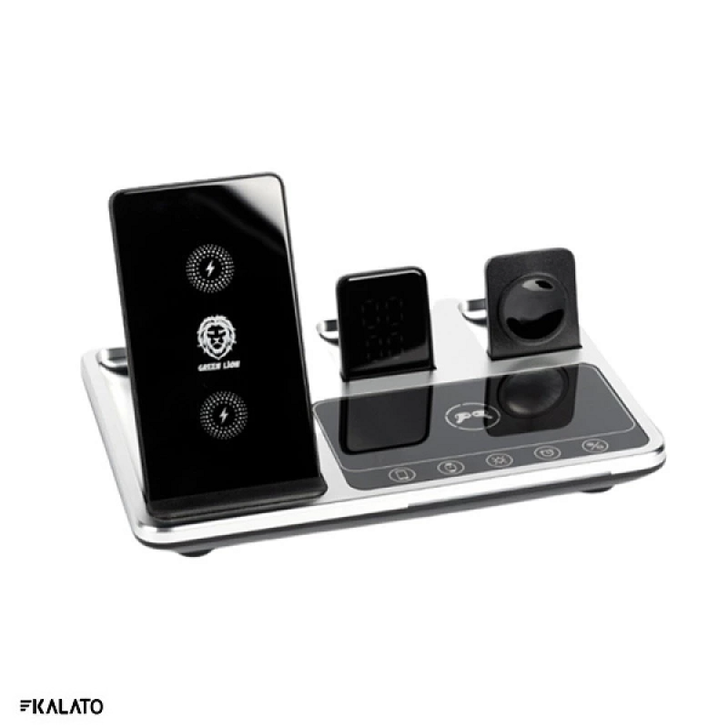 خرید و قیمت شارژر بی سیم گرین لاین مدل Charging Station 4 in 1