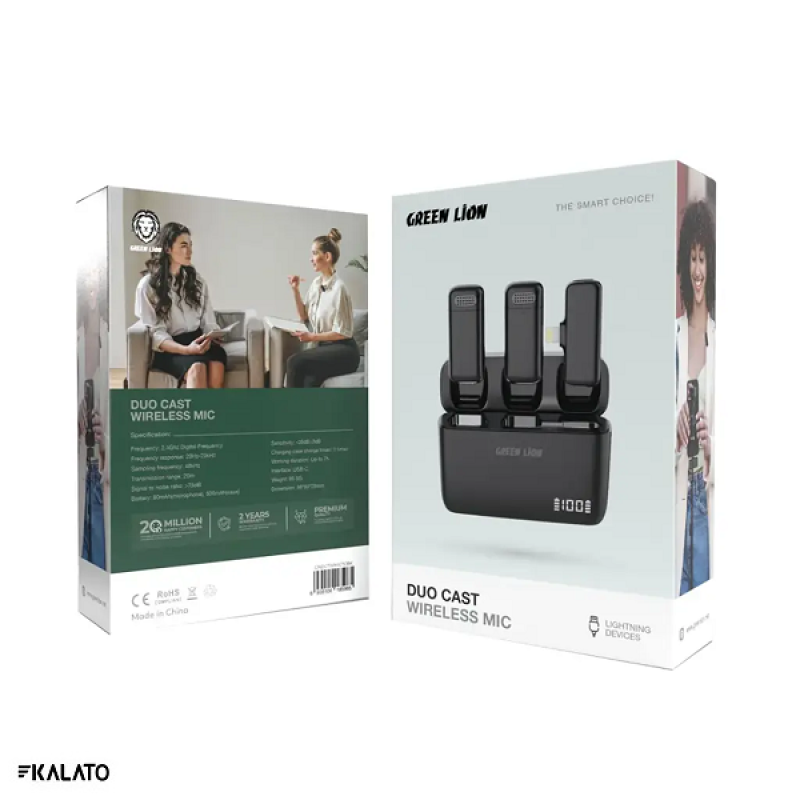 خرید و قیمت میکروفون یقه ای گرین لاین مدل Duo Cast Wireless Mic