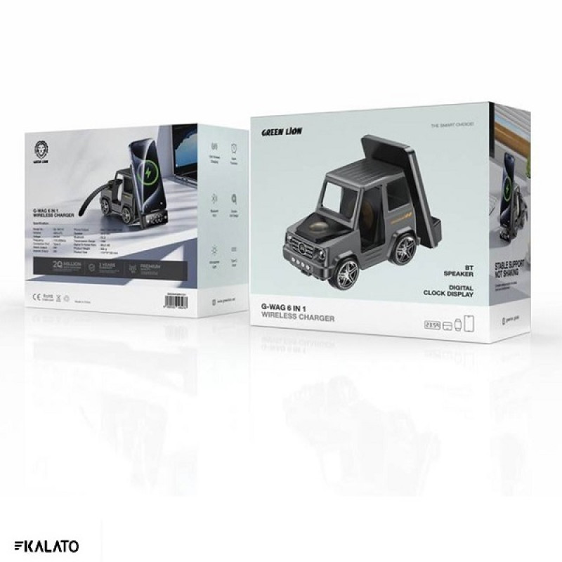 خرید و قیمت شارژر بی سیم 6 کاره گرین لاین مدل G-WAG 6 in 1