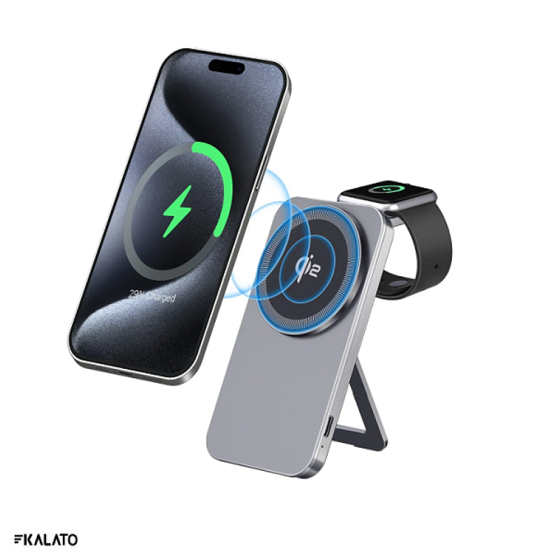خرید و قیمت شارژر بی سیم گرین لاین مدل Magstand Duo