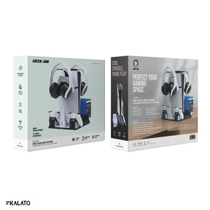 خرید و قیمت پایه شارژر و خنک کننده پلی استیشن 5 گرین لاین مدل GPX380
