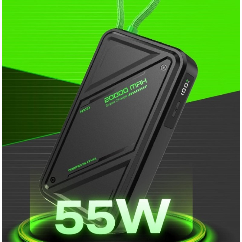 خرید و قیمت پاوربانک اینفینیکس مدل GTPower XP20GT ظرفیت 20000 میلی آمپر ساعت