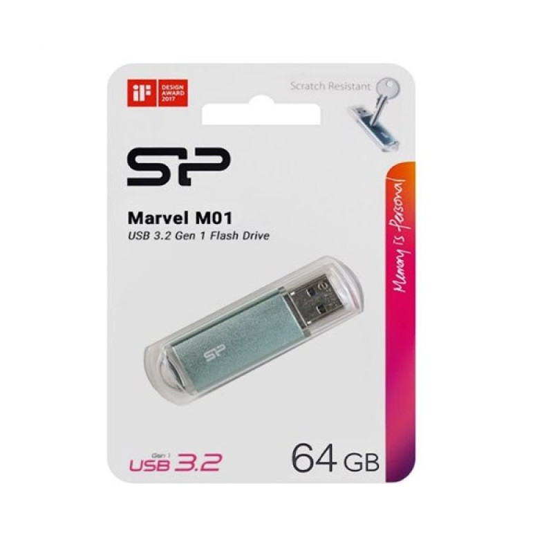خرید و قیمت فلش مموری سیلیکون پاور مدل Marvel M01 USB 3.2 Gen1 ظرفیت 64 گیگابایت