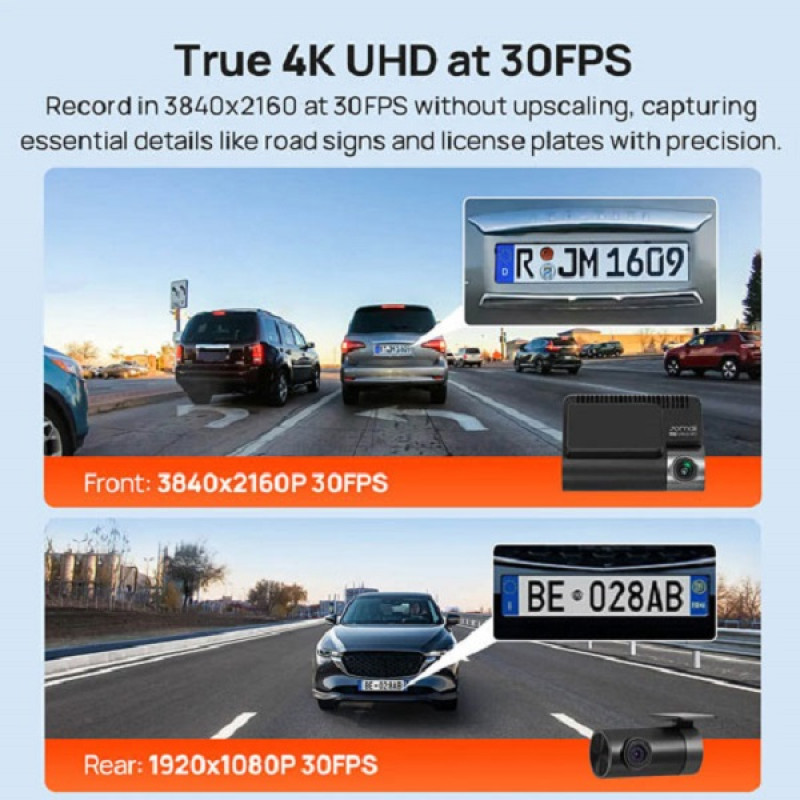 خرید و قیمت ست دوربین عقب و جلو خودرو شیائومی مدل 70Mai Dash Cam 4K A800SE
