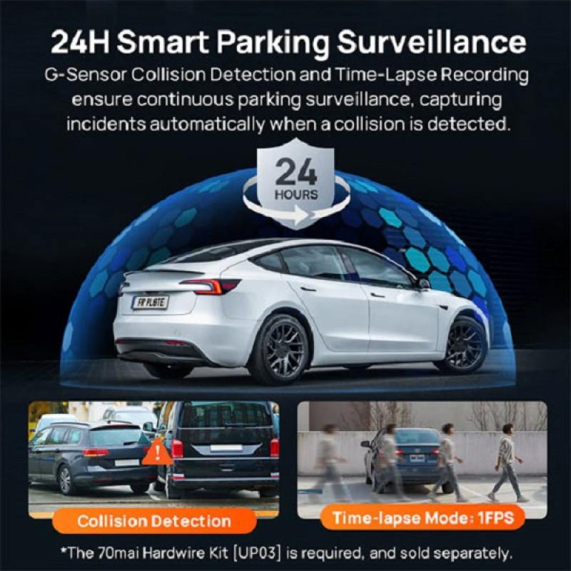 خرید و قیمت ست دوربین عقب و جلو خودرو شیائومی مدل 70Mai Dash Cam 4K A800SE