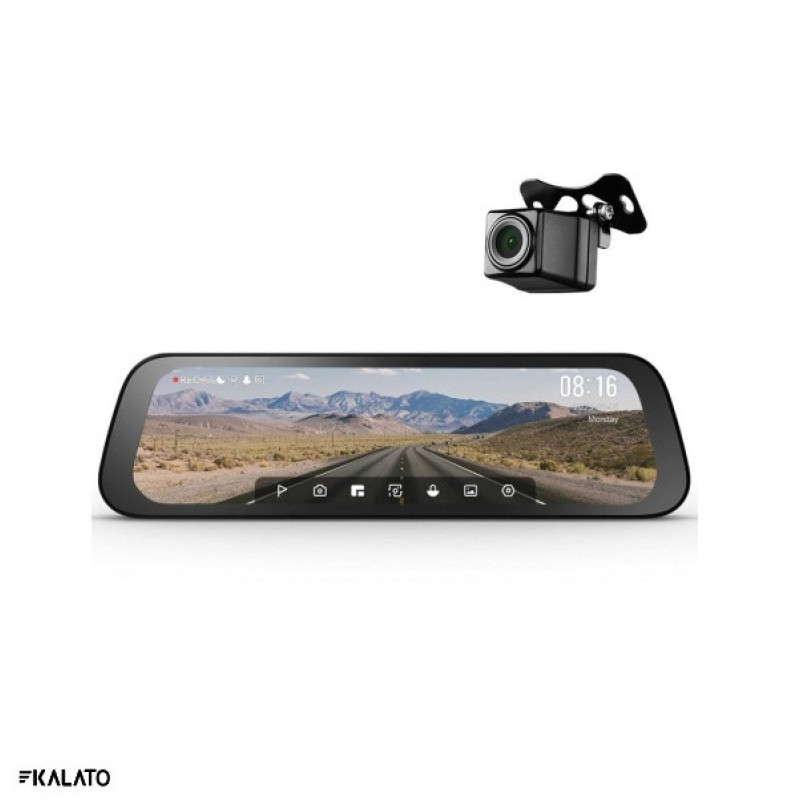 خرید و قیمت ست آینه هوشمند خودرو شیائومی 70mai Rearview Dash Cam S500 به همراه دوربین عقب