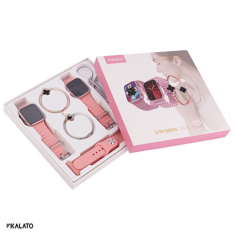 خرید و قیمت پکیج ساعت هوشمند و دستبند مودیو مدل U99 MINI