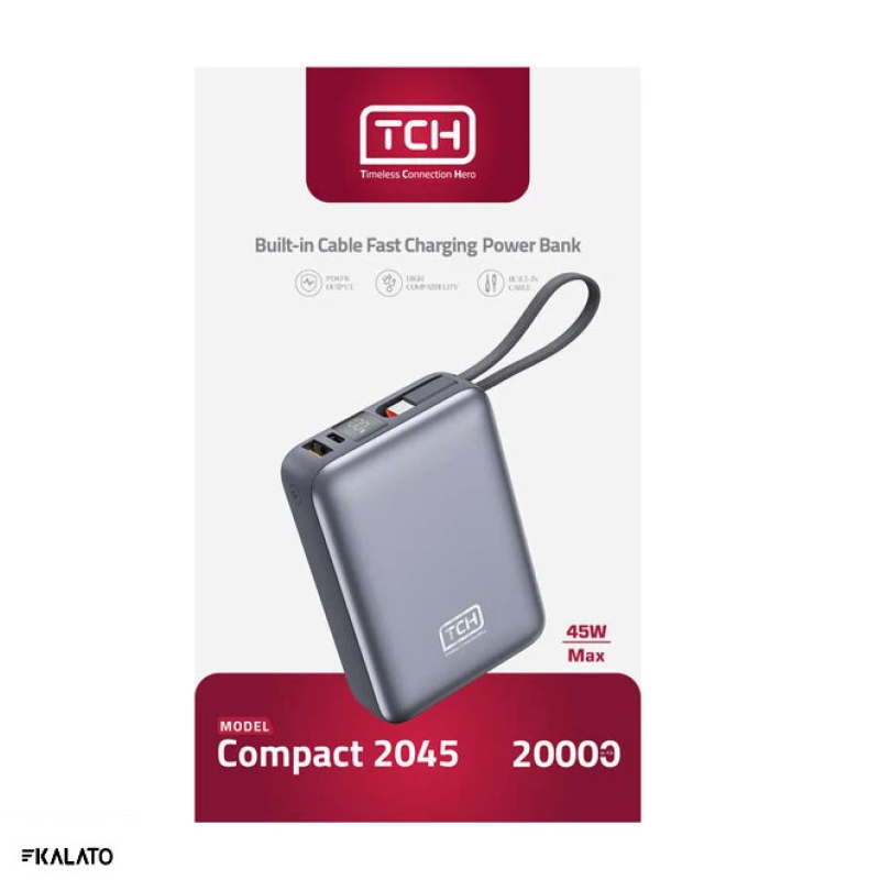 خرید و قیمت پاوربانک تی سی اچ مدل Compact 2045 ظرفیت 20000 میلی آمپر