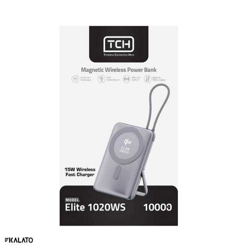 خرید و قیمت پاوربانک تی سی اچ مدل Elite 1020WS ظرفیت 10000 میلی آمپر