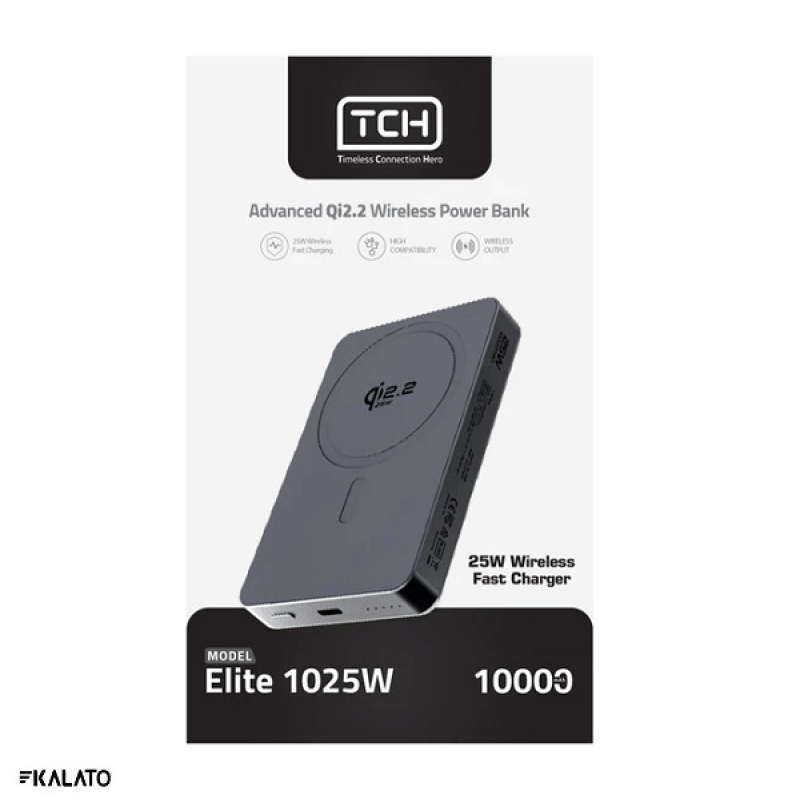 خرید و قیمت پاوربانک تی سی اچ مدل Elite 1025W ظرفیت 10000 میلی آمپر