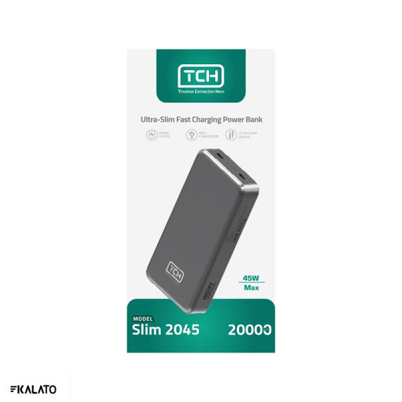 خرید و قیمت پاوربانک تی سی اچ مدل Slim 2045 ظرفیت 20000 میلی آمپر